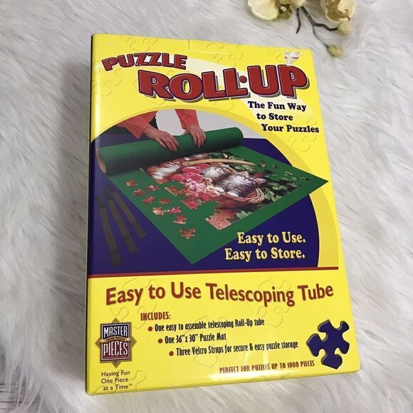 Puzzle Roll-Up‎ 36"X 30" For Up To 1000 Pieces by Masterpieces w/Straps - Picture 2 of 7